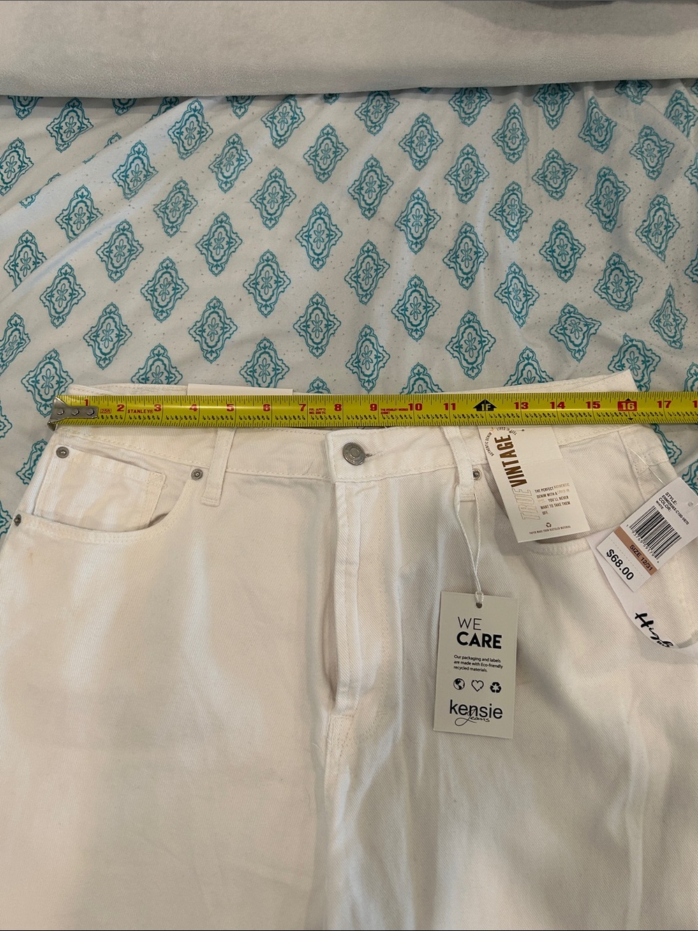Kensie White High-Rise Wide Leg Jeans NWT - Picture 6 of 12